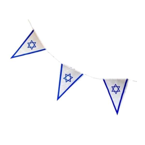 שרשרת דגלי ישראל משולשים 4 מטר