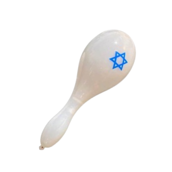 רעשן דגל ישראל עם אורות